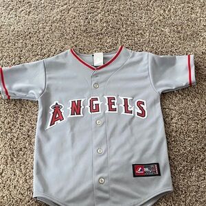 Majestic Gray Angels Kids Jersey